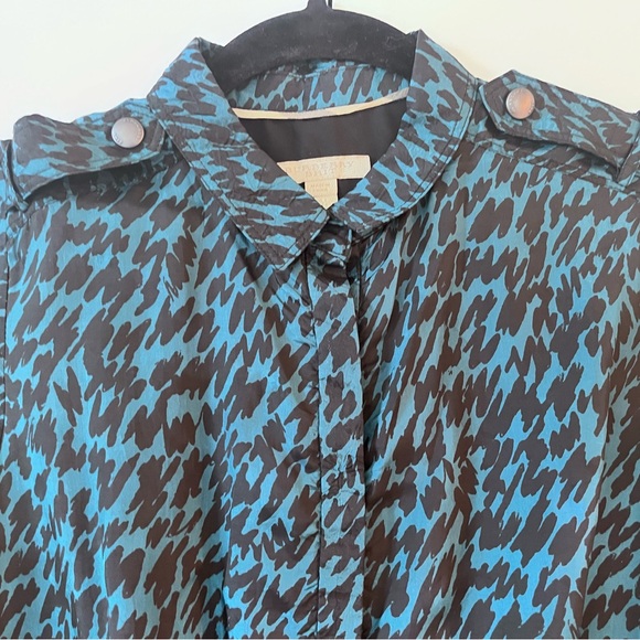 Burberry Teal and Black Long Sleeve Dress - Picture 3 of 6